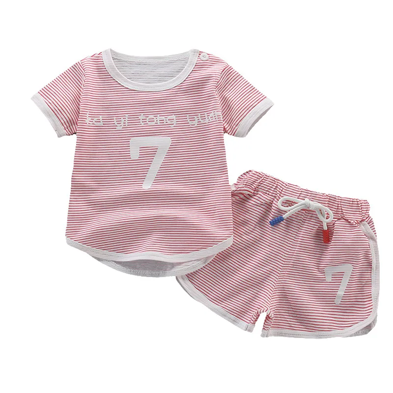 

baby summer clothing set for kids girls boys high quality cotton clothes suit children tshirt tops +shorts 2pcs set