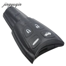 Jingyuqin удаленного Оболочки чехол для SAAB 9-3 9-5 93 95 2009 4 Пуговицы с мягкой резиновой кнопка без логотипа