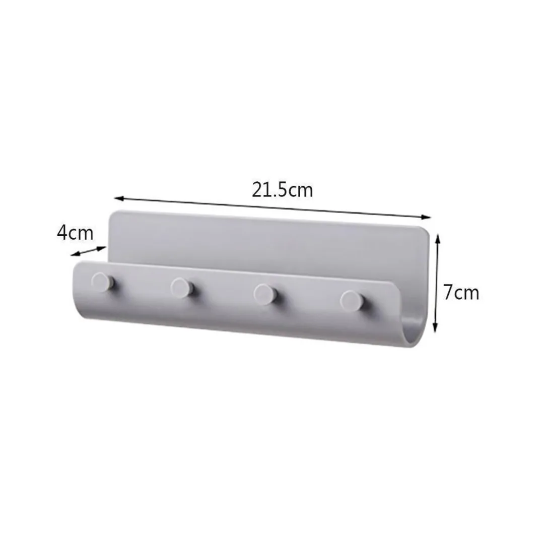 Key Hanger Holder Storage Wall Hook Rack DIY Organizer Shelf Mount Bathroom Towel Key Rack Home Decor