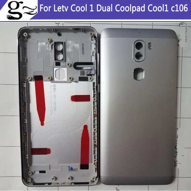 

Original New Double Camera Battery Door Back Cover Housing Case For Letv Cool 1 Dual Coolpad Cool1 c106 + Power Volume Buttons