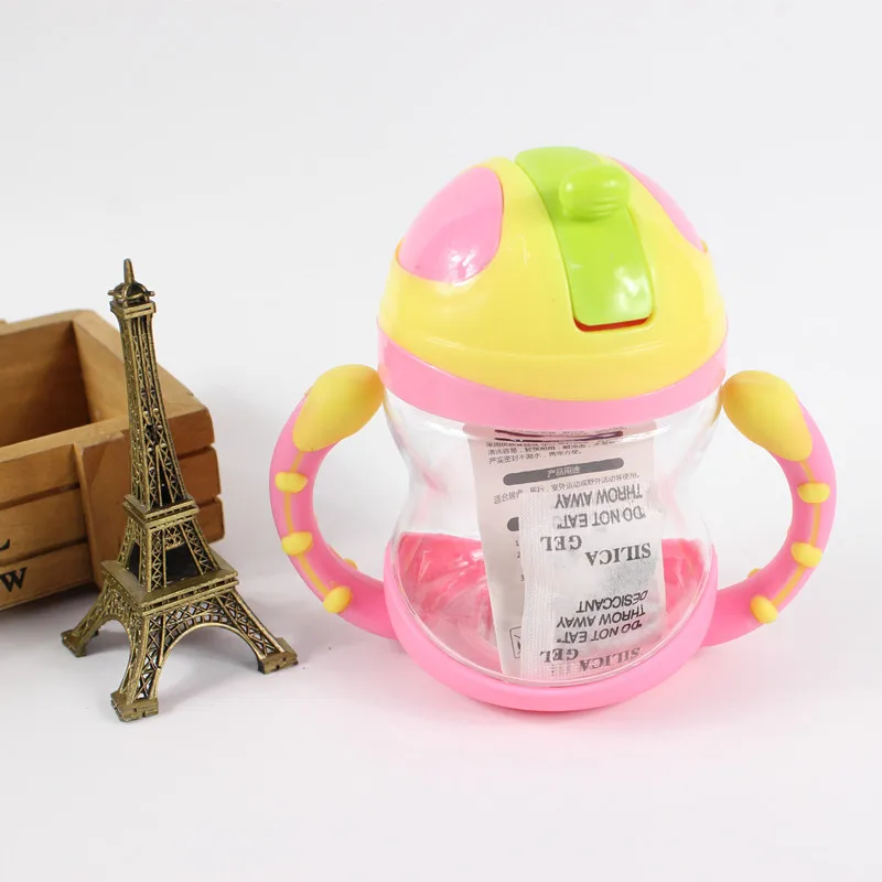 220ml Baby Training Cup Cute Leak-proof Toddler Water Feeding Bottle Two Handle Newborn Safe Baby Drinker Straw Kettle BB5080 (2)