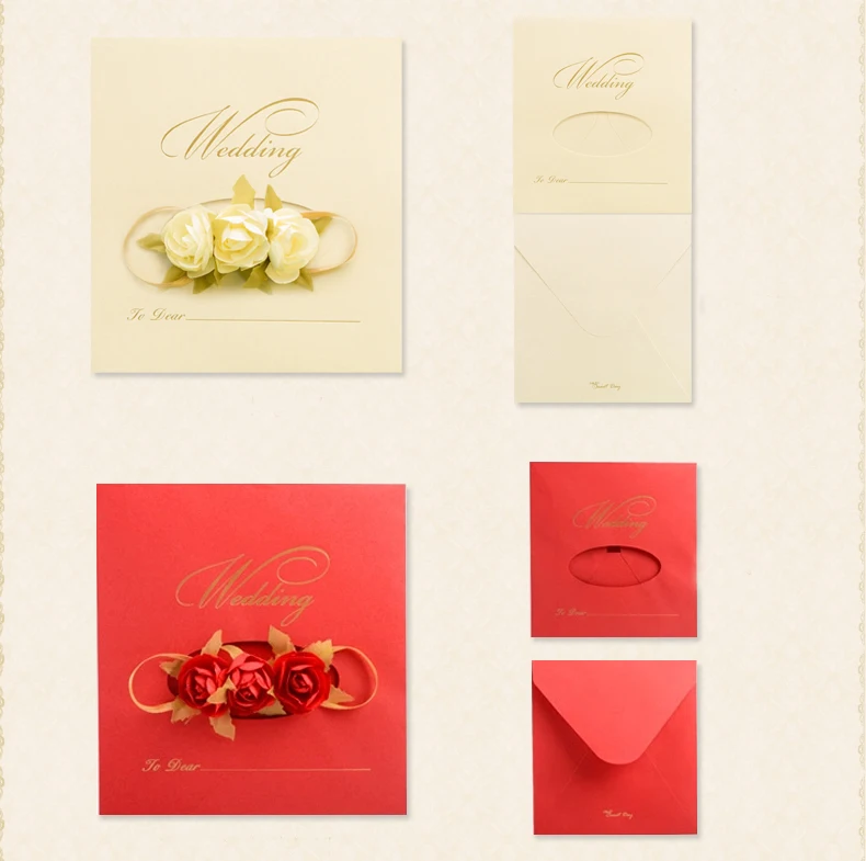  Wedding Invitation Vintage Wedding Bridal Shower Gift Greeting Card Party Supplies Decoration Weddi - 33061587999