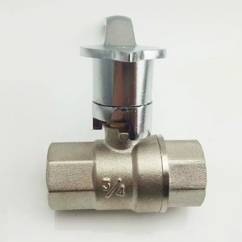 Brass Plated Ball Valve For Gas Stove Natural Gas Emergency Shut Off