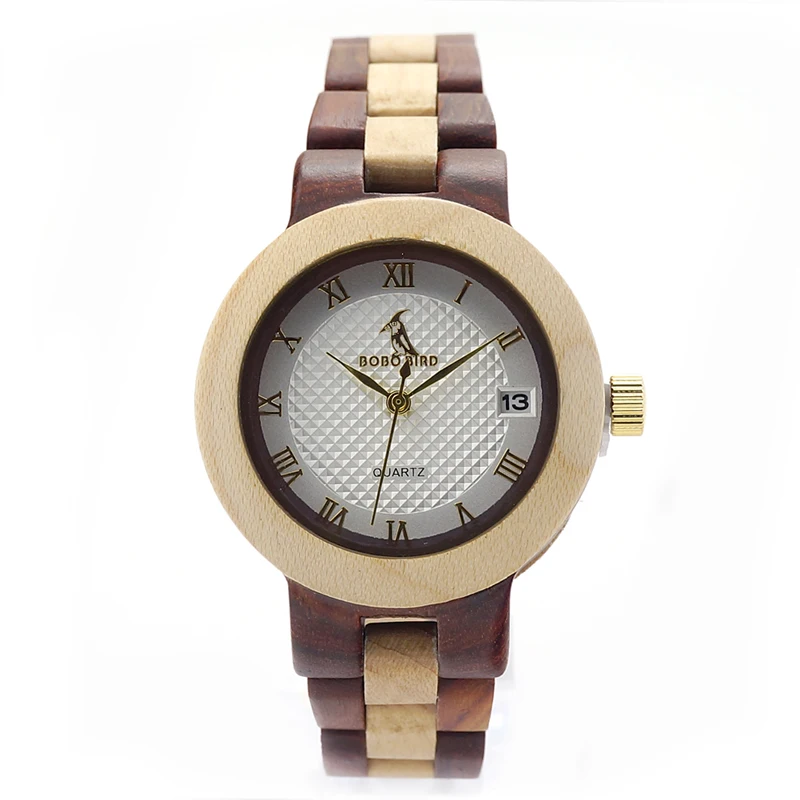 Calendar Dialplate wooden watches M19 Cb