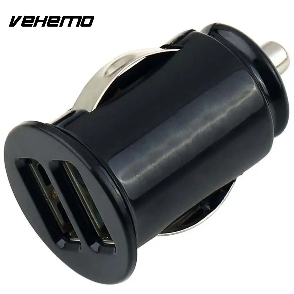 Vehemo Mini Dual USB Автомобильное быстрое зарядное устройство адаптер Автомобильное зарядное устройство телефон автомобильное зарядное устройство для двойного USB порта gps навигатор напряжение для Pad