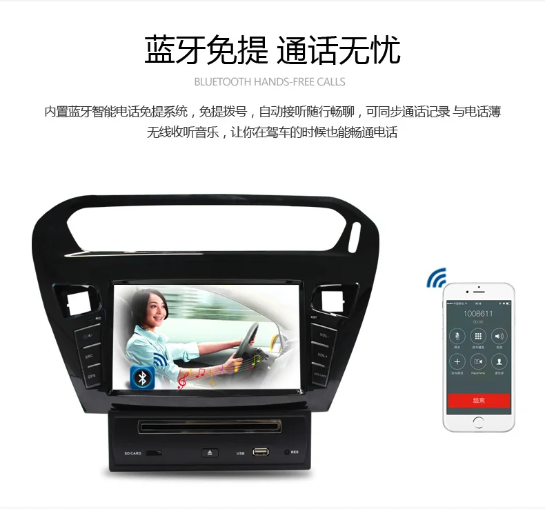 Sale Free shipping car dvd navigation for citroen c5 2013 with steering wheel control, rear view camera input 11