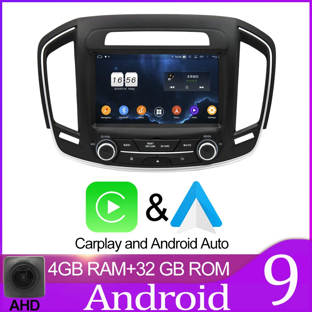 Owtosin Восьмиядерный Android 9,0 Автомобильный DVD Радио для Buick Regal Vauxhall Insignia/Opel Insignia Автомобильный gps навигатор - Цвет: 32GB carplay