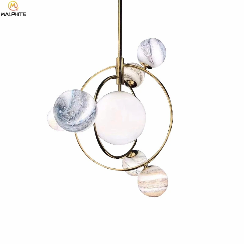 

Nordic Planet Pendant Lamp Modern Simple Living Room Restaurant Moons Lamp Bar Hotel Bedside Bedroom Pendant Light Luminaria