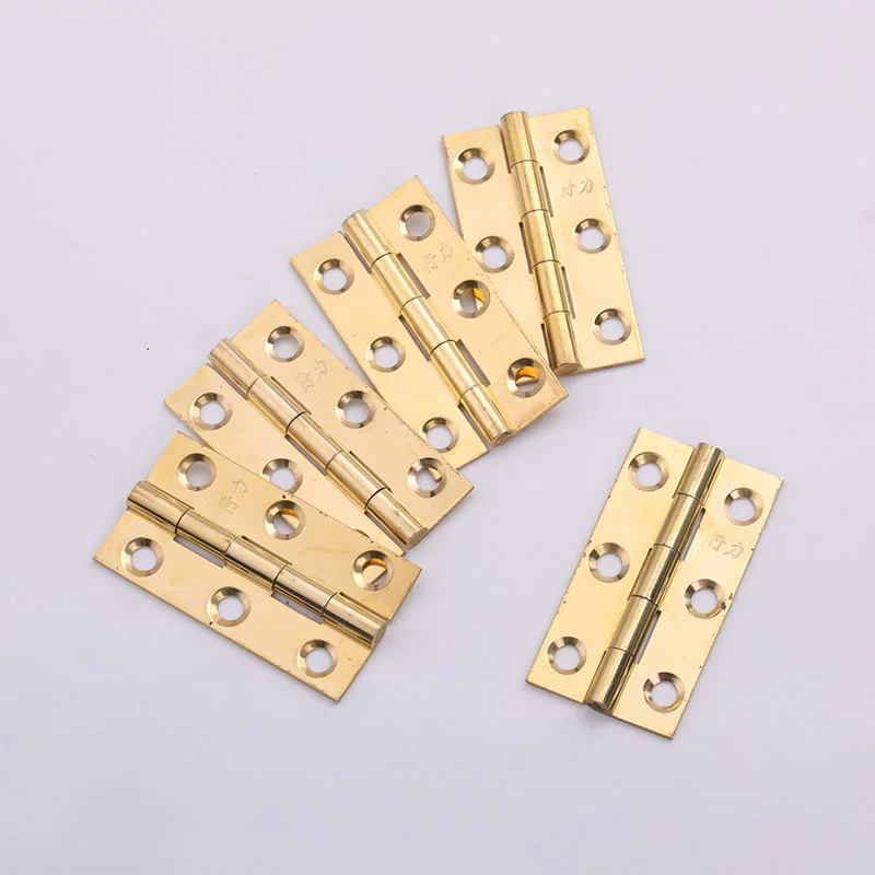 6 Hole 2 Inch Copper Hinge / Furniture Hinge Length And Width 50*28*1.2mm kitchen Furniture Connector Hardware Accessories