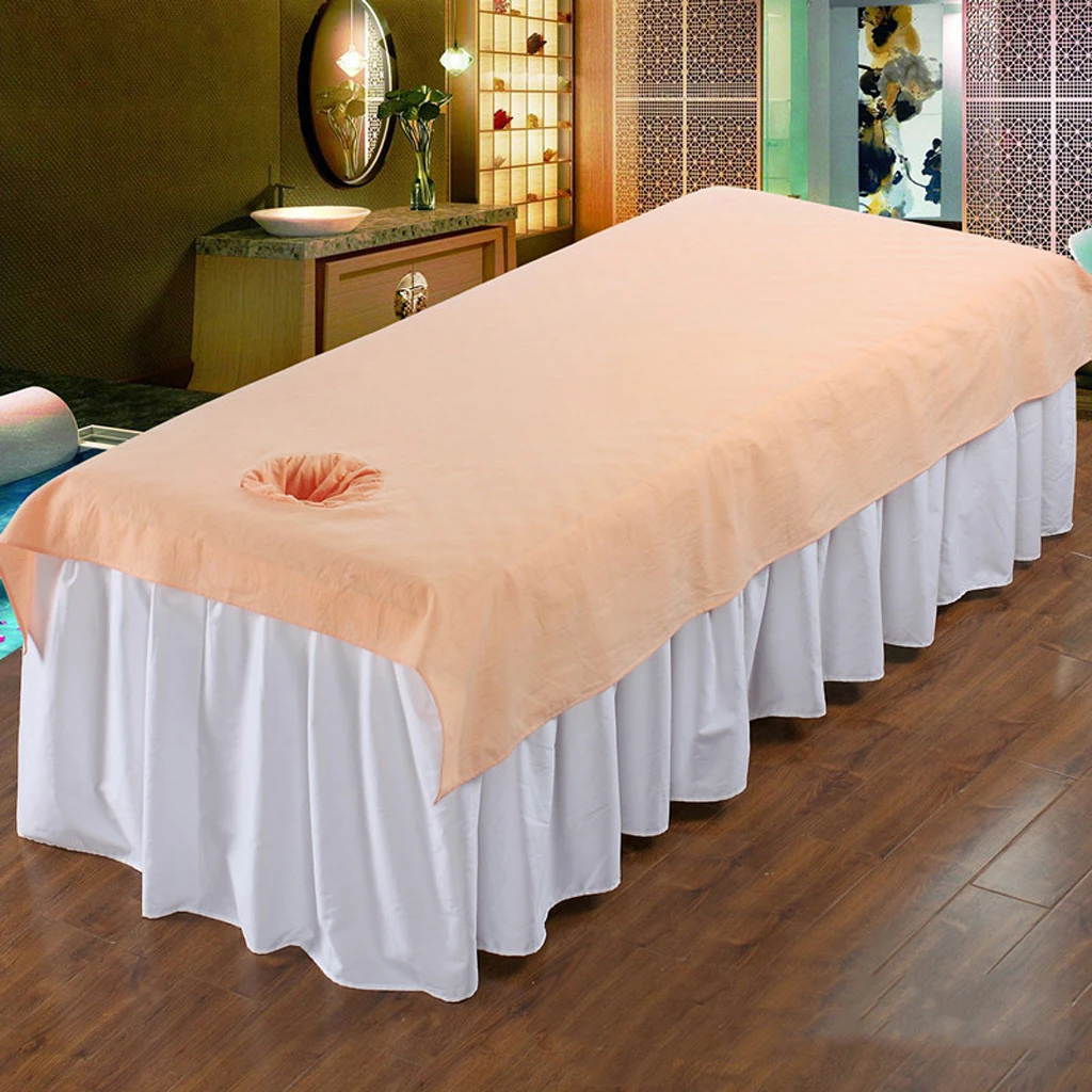 

Beauty Massage SPA Treatment Bed Table Cover Sheet with Massager Pillow Cushion Washable