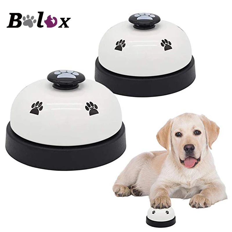 Pet Training Doorbell Dinner Small Bell Eating Food Feeder Footprint Ring Dog Toys For Teddy Puppy Pet Toy Call Feeding Ringer