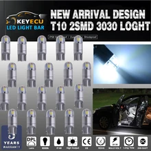 Keyecu 20*194 белый свет T10 2SMD 3030 чипов салона Свет Замена W5W 168 175 192 Географические карты -купол-вежливость-Номерные знаки для мотоциклов