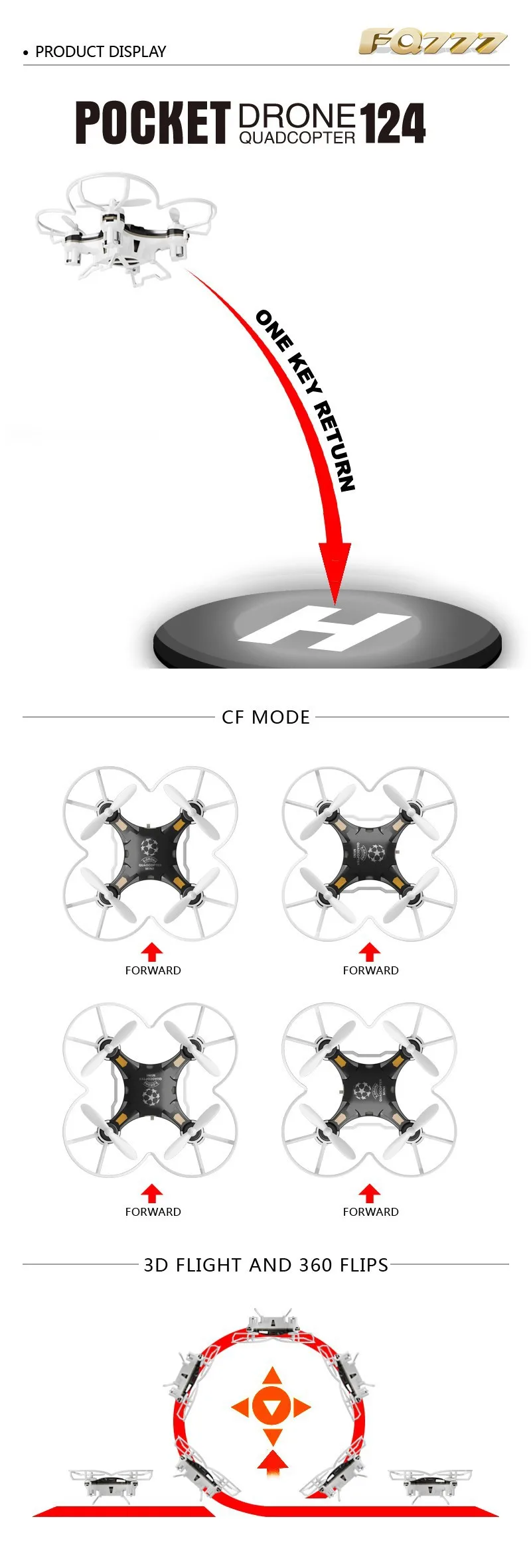 Quadrocopter Quadcopter Ritorno RC Tasca Drone Elicottero Testa 124 Stock Chiave 124 Dollar Drone Colon USD più 2.4GHZ Upslon Una Senza Modalità States United recente di RTF FQ777 UAV Mini Hygia di 4 Quadrocopter Quadcopter Ritorno RC 4
