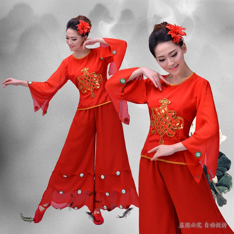 Хмонг одежда Распродажа танцевальные костюмы Новый блестками веер для танцевального костюма Китайская народная Yangko барабаны Весенний
