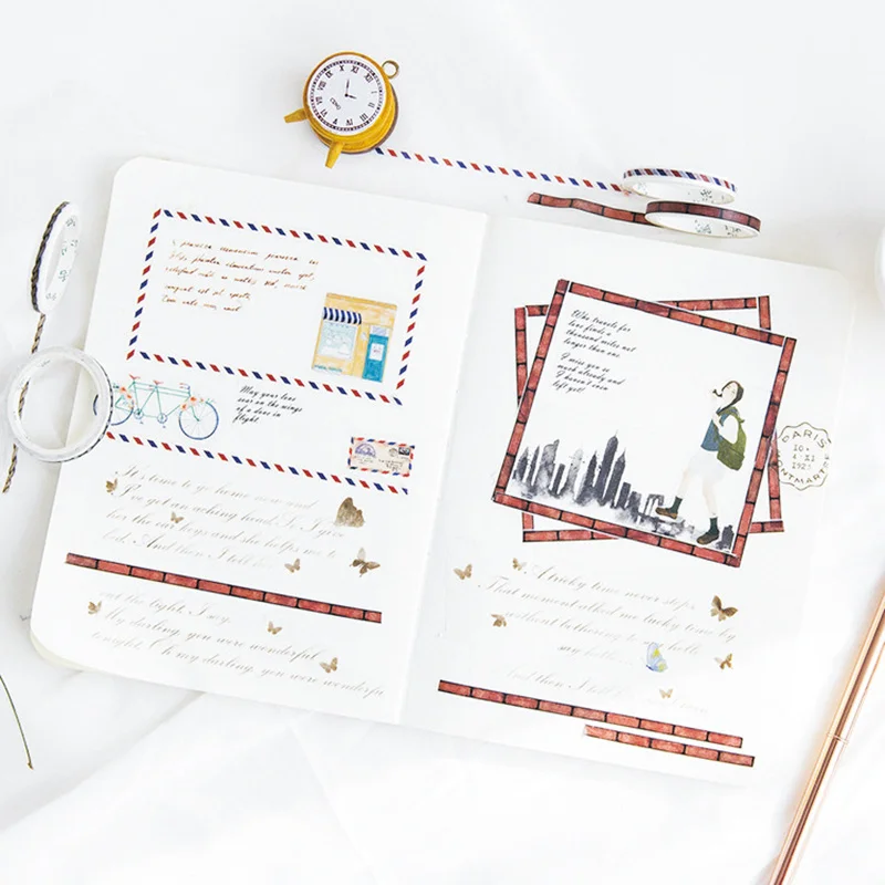 

4 pcs Lace function washi tape set 5mm Chain Rope masking sticker for diary album notebook Stationery papelaria escolar FJ170