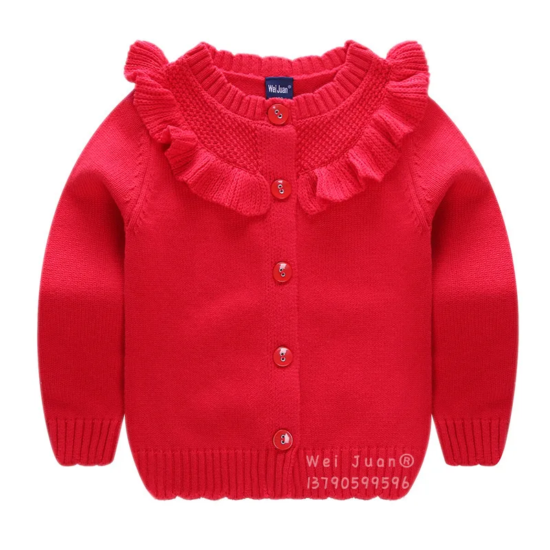 

Baby Girl Sweater Autumn Winter 2018 Brand Kids Knitted Sweater Solid Open Stitch Girls Sweaters Kids Christmas Clothes
