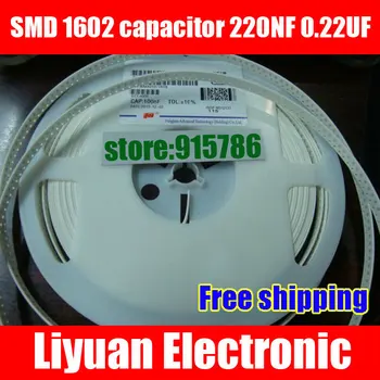 

Free shipping SMD 1206 capacitor / ceramic Capacitor / MLCC 220NF 0.22UF (224K)