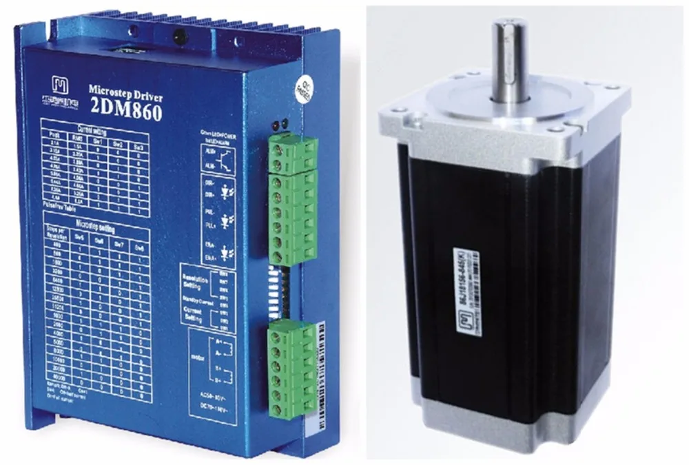 

NEMA34 12Nm 1700ozin Hybrid stepper motor driver kit 2phase 30-80VDC for CNC engraving cutting 86J18156-845+2DM860