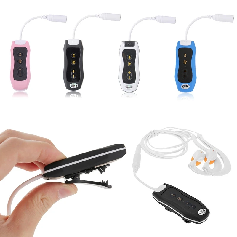 

EDAL 8GB Waterproof MP3 FM Music Players Portable Clip Sport Mp3 Player with Earphone For Swimming Diving IPX8