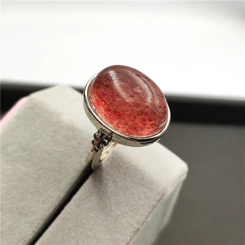 Natural Ice Red Strawberry Quartz Ring (1)