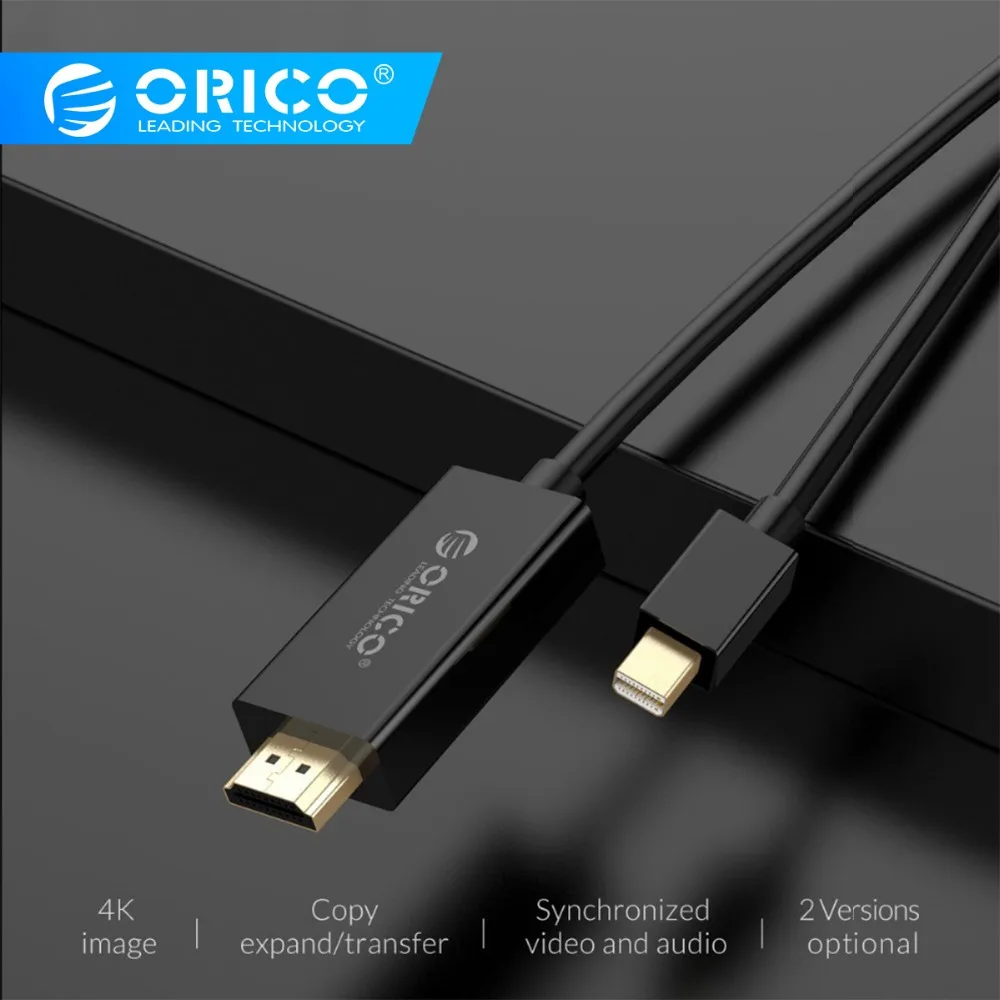 

ORICO Mini DisplayPort to HDMI DP HD Adapter Mini DP Cable One-Way 4K Male To Male Video Audio HDMI Converter for MacBook Air