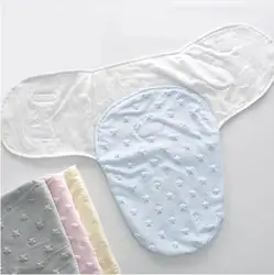 Детские пеленать Super Soft пузырь кокон одеяла 2 слоя новорожденных Конверт Сна Мешок постельные принадлежности муслин пеленание Обёрточная