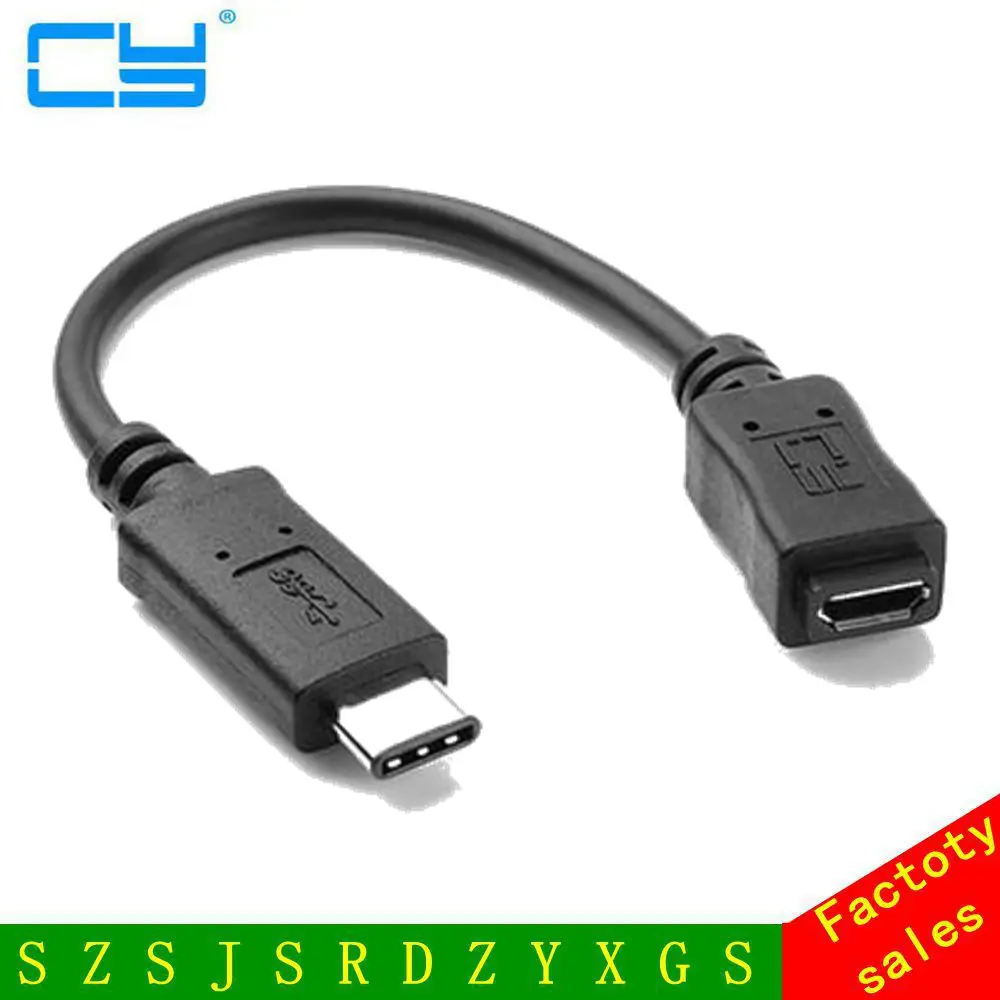 Реверсивный дизайн USB 3 0 1 Type C штекер к Micro 2 Женский кабель для передачи данных