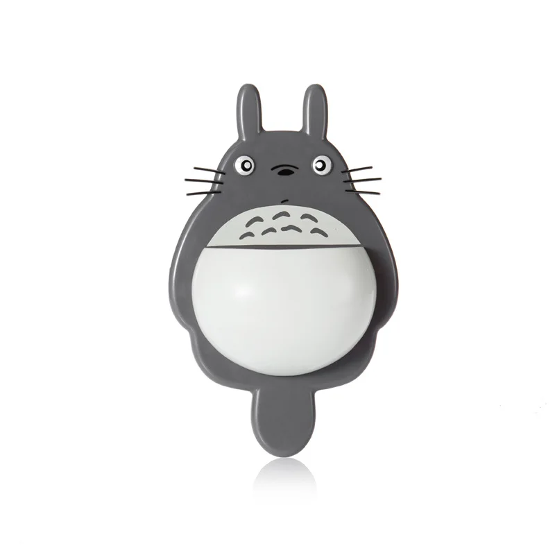 cartoon animal Totoro sucker storage rack Plastic toothbrush shelf bathroom Wash supplies and toothpaste children Spoon holders - Цвет: 1