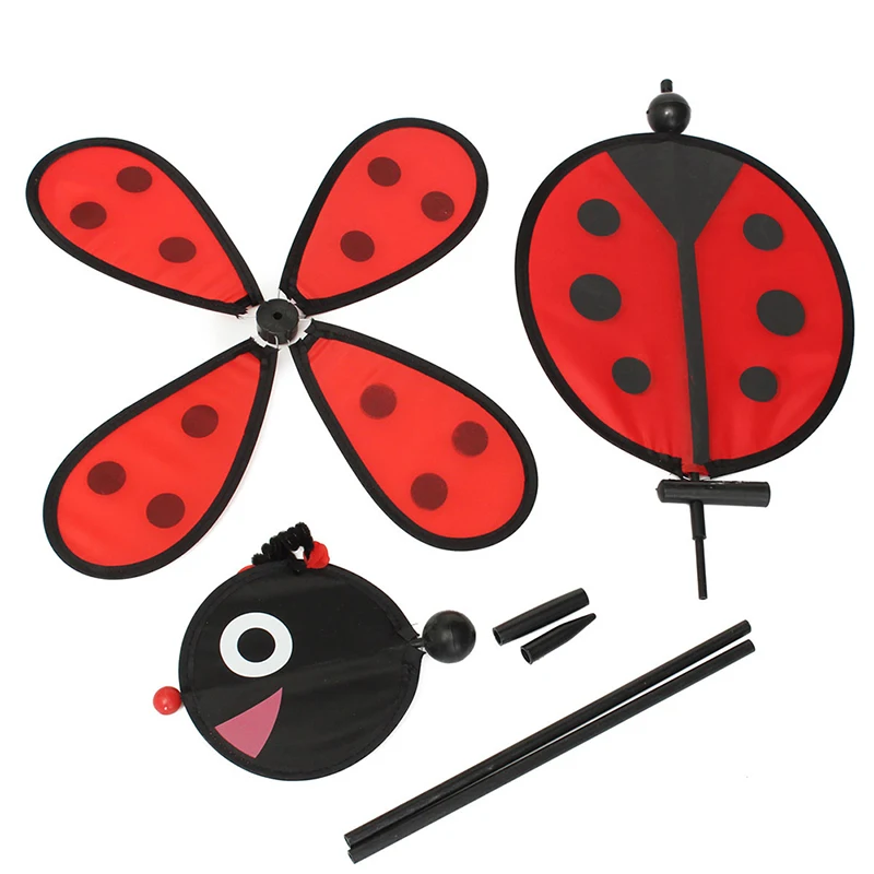Bee Ladybug Windmill Whirligig Wind Spinner Home Yard Garden Decor Spring Toy