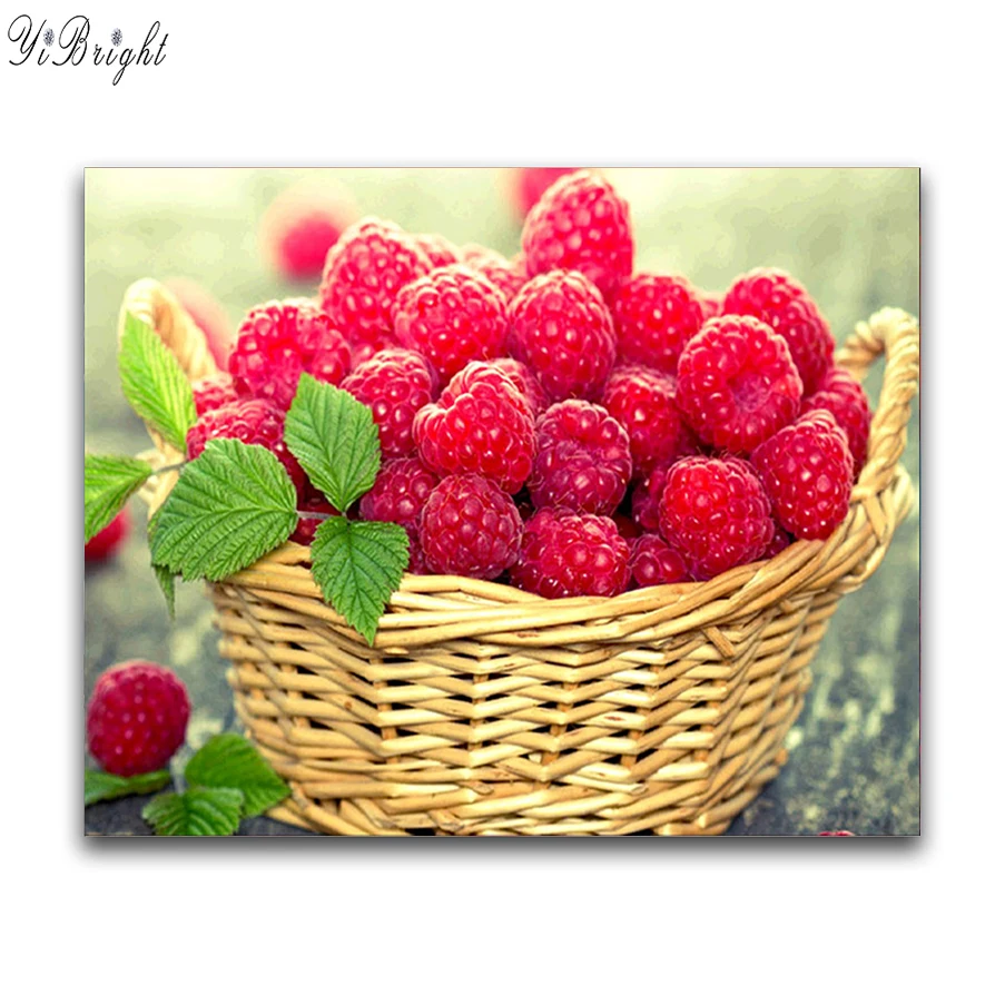 

Full Square/Round Drill 5D DIY Diamond Painting "Fruits Raspberry" 3D Embroidery Cross Stitch Mosaic Rhinestone Home Decor Gift