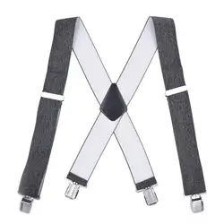 Новые мужские подтяжки, 4 зажима, X-Strap, 5 см, широкие брюки, подтяжки, эластичный ремешок, рубашка, регулируемые подтяжки для мальчиков, Bretels