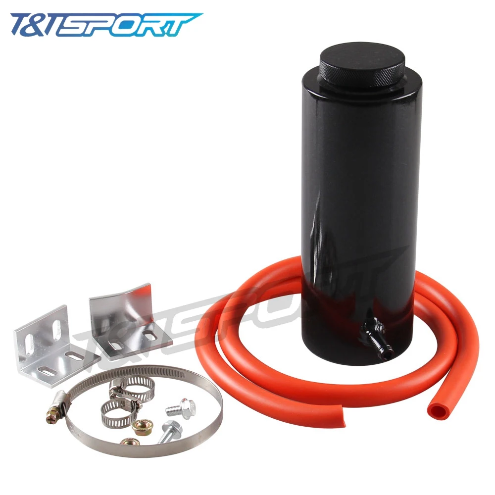 

800ml Cylinder Aluminum Radiator Coolant Overflow Catch Can Tank Reservoir Container Kit Sport Styling for Universal Car OCC018