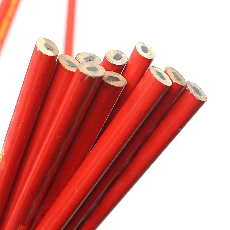 

10pcs/lot Woodworking Pencil Elliptical Marking Pen Engineering Woodworking Pen Black Coarse Core DIY Manual Tool