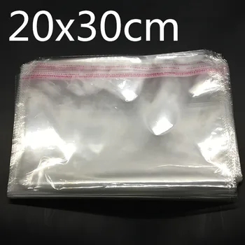 

100 PCs Clear Self Adhesive Seal Plastic Bags 20x30cm