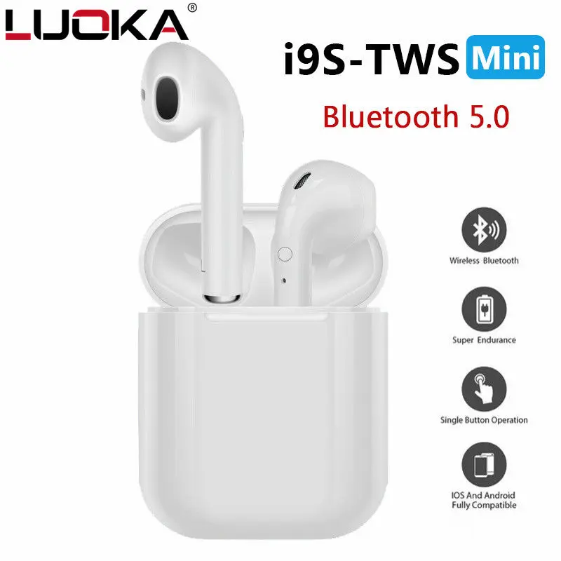 413.44 руб. 33% СКИДКА|Горячая продажа LUOKA i9s TWS мини беспроводные Bluetooth наушники стерео вкладыши гарнитура с зарядным устройством микрофон для всех смартфонов-in Наушники и гарнитуры from Бытовая электроника on Aliexpress.com | Alibaba Group