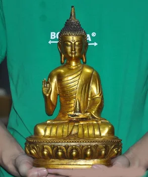 

wedding decoration Tibetan Buddhism bronze Gilt take tower Thai Sakyamuni Shakyamuni Buddha statue