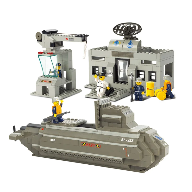 B0123 381pcs Building Block Brick Army Military Ship Model