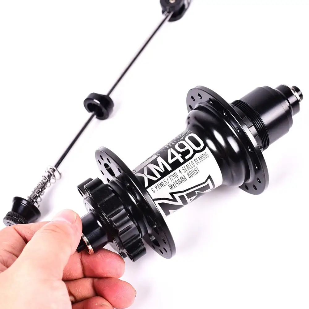 Bicycle hub 141*10mm QR KOOZER XM490 72 ring four Palin mountain bike