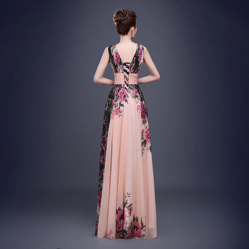 Вечернее платье с цветочным принтом, вечернее платье трапециевидной формы, женские длинные платья для выпускного вечера