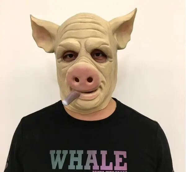 Cigar Hog Mask Game H1Z1 Kill of the King Cosplay Full Head Latex Pig