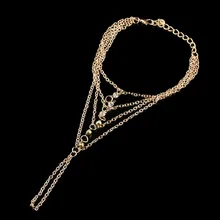 1 шт. золотые рабские браслеты на пальцы женские модные очаровательные браслеты Жгут модные аксессуары