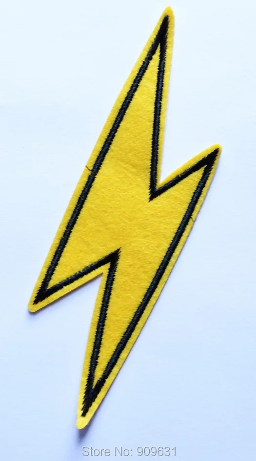 

Yellow Thunder Flash Biker Band Rock Punk - JUSTICE LEAGUE PATCH - DC COMICS - Iron On Patch/TV, Movie,Cartoons