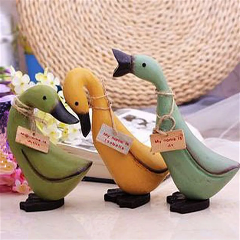 Home Decor Solid Wood Coloured Drawing Or Pattern Three Ducks Home Decor Solid Wood Coloured Drawing