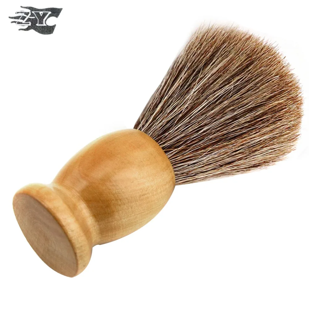 2 horse hair shaving brush