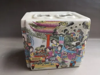 

China Jingdezhen Pastel Painting Old porcelain brush pot