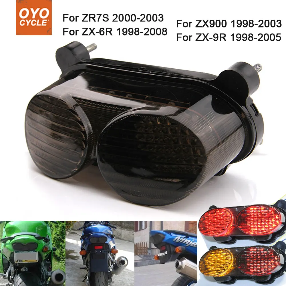 LED Tail Brake Turn Signals Light For Kawasaki ZZR600 ZR7S ZX900 Ninja ZX6R ZX9R LED Tail Brake Turn Signals Light For Kawasaki ZZR600 ZR7S ZX900 Ninja ZX6R ZX9R