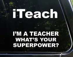 Подарок учителю набор из 2 предметов каждый я учительница какая у вас Суперсила? -9 дюймов; x 3 дюйма;-винил D