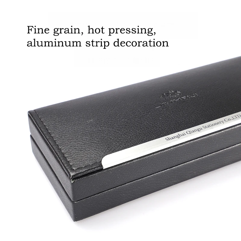 Jinhao, черная кожаная коробка для ручек, Высококачественная подарочная авторучка, коробка для канцелярских принадлежностей, пенал для карандашей, 100 шт, может быть настроен по индивидуальному заказу, торговая марка