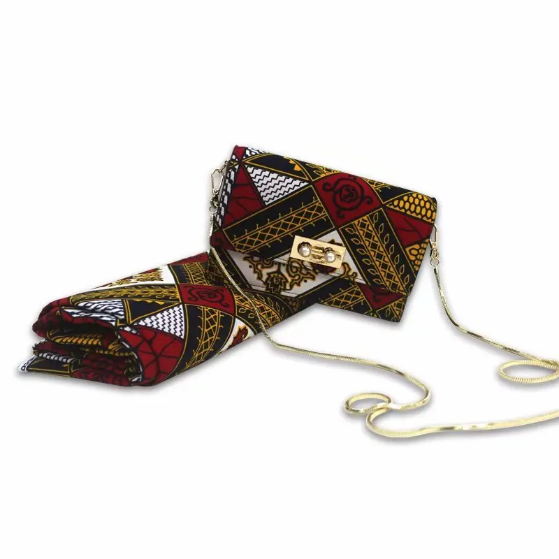 Новое поступление моды Micle настоящая мягкая новая восковая ткань с женской сумочкой набор. Африканская Анкара восковая сумка для шитья - Цвет: as picture