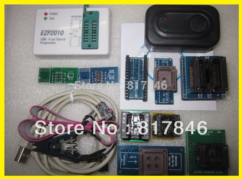 24 25 93 серия USB Высокоскоростной программатор 2010 Версия USB SPI программатор+ SOIC8 Зажим IC зажим+ 9 адаптер SSOP8